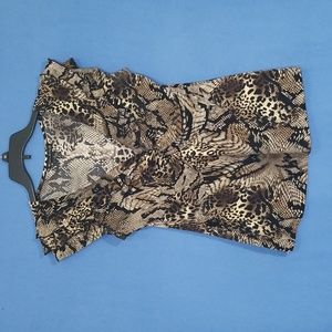 Animal Print Blouse Size M